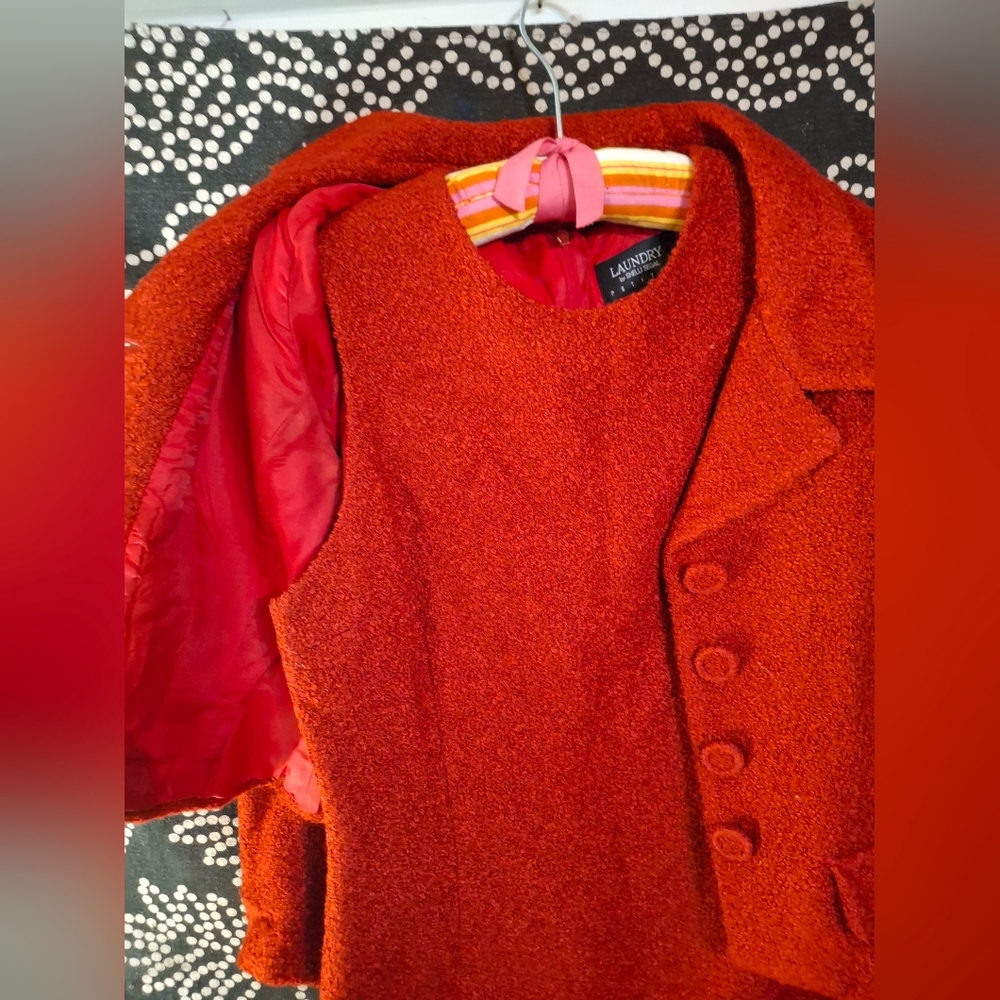 Shelly Segal Women's Rich Red Blazer And Dress Laundry